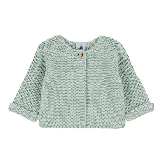 Cardigan bébé en tricot de coton Herbier Naissance de Petit Bateau