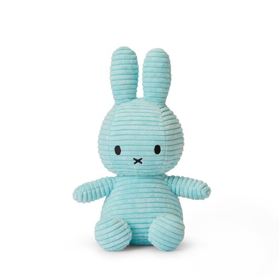 Peluche Miffy velours côtelé Turquoise 23 cm de Miffy