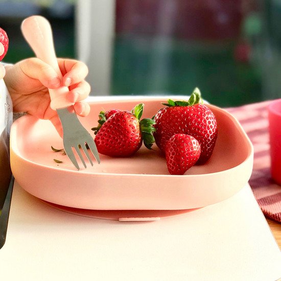 Assiette silicone ventouse  Pink  de Béaba