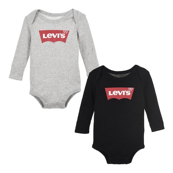 Lot 2 bodies à manches longues Grey  de Levi's Kids