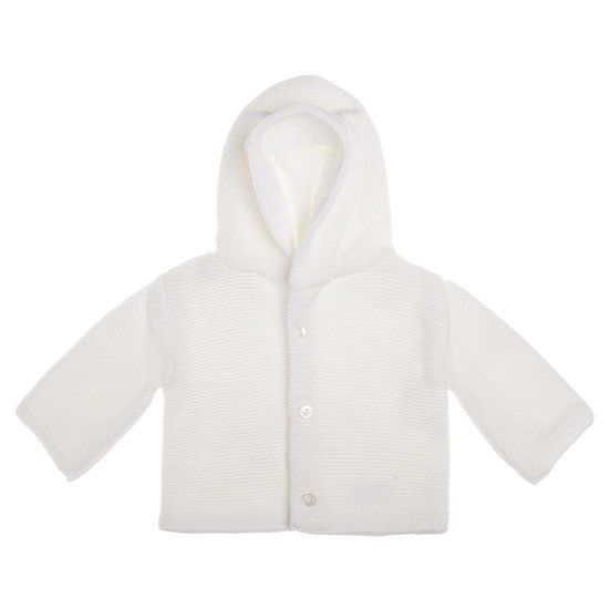 Manteau bio collection Tricot Blanc Naissance de P'tit bisou