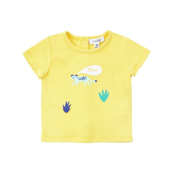 T-shirt Petit Léopard Jaune Honey 6 mois de Marèse