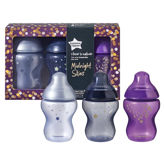 Lot de 3 biberons Ciel étoilé édition limitée  de Tommee Tippee