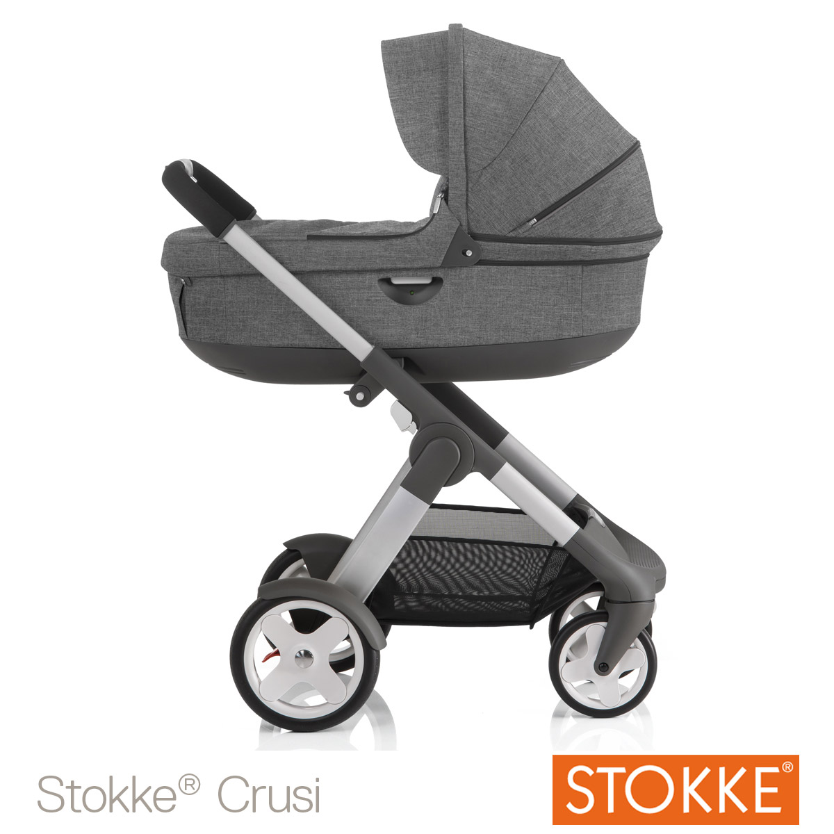 Poussette Trailz Gris mélange - poignée noire de Stokke®, Poussettes  polyvalentes : Aubert