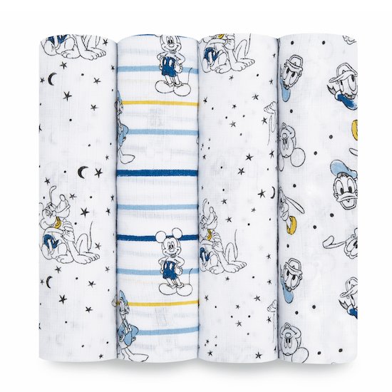 4 Maxi-Langes Mousseline Mickey  de aden + anais essentials