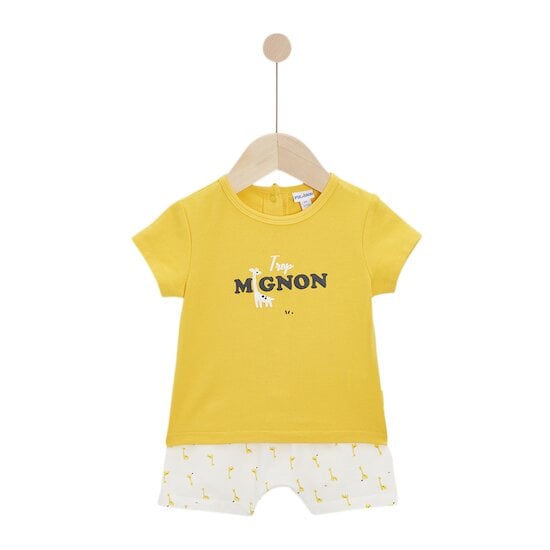 Ensemble Short + Haut Jaune soleil  de P'tit bisou