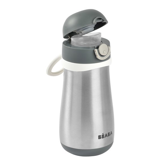 Gourde inox Gris Vert 350 ml de Béaba Gourde inox Gris Vert 350 ml de Béaba