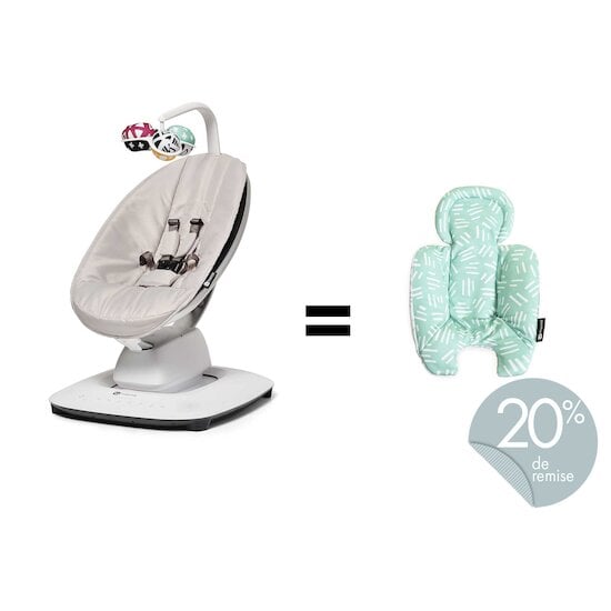 Offre 4Moms : Pour l'achat d'une balancelle Mamaroo 5, le réducteur Mesh Mint est à -20%   de 4Moms