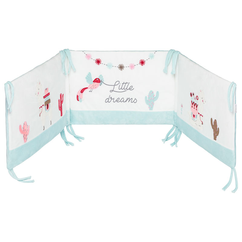 Little Lama Tour De Lit Blanc Bleu Tours De Lit Aubert