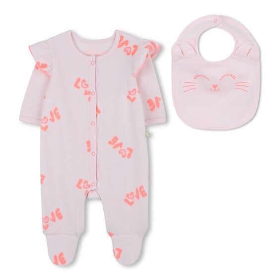 Pyjama à manches longues avec bavoir Pyjama à manches longues avec bavoir