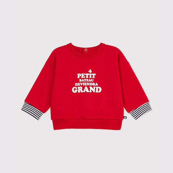 Sweatshirt bébé en coton à motifs Pompei  de Petit Bateau
