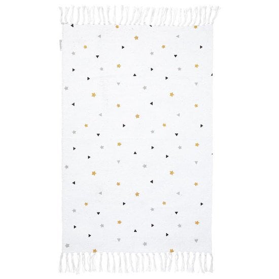 Etoiles Filantes Tapis Imprimé Blanc  de Little Band