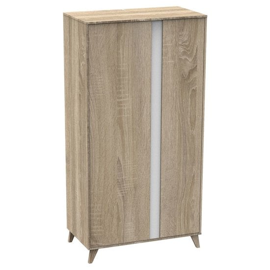 Nova new armoire 2 portes Blanc lin  de Sauthon Baby's Sweet Home