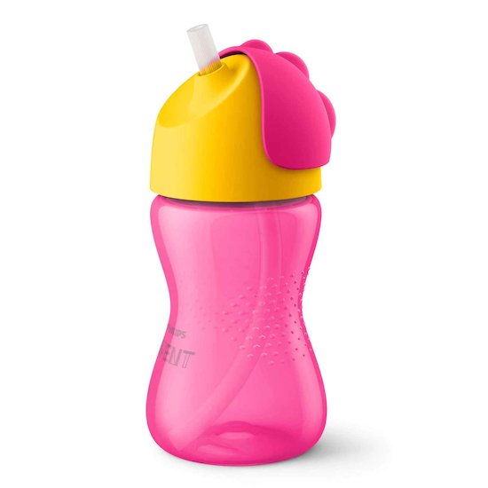 Tasse à paille 300 mL Rose et Jaune  de Philips AVENT