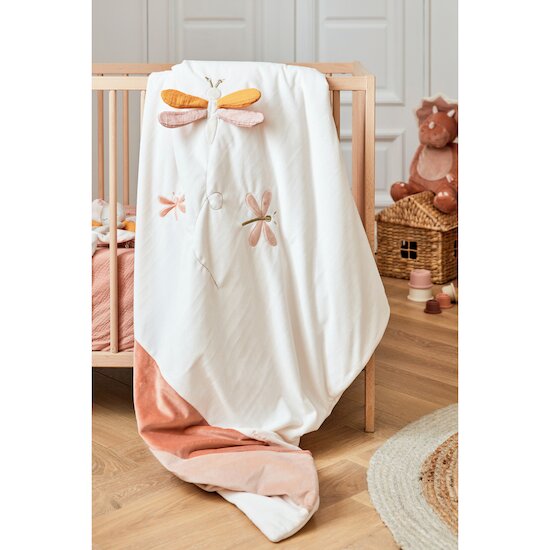 Popsie, Gigi & Louli Couverture Veloudoux ecru 100 x 140 cm de Noukies Popsie, Gigi & Louli Couverture Veloudoux ecru 100 x 140 cm de Noukies