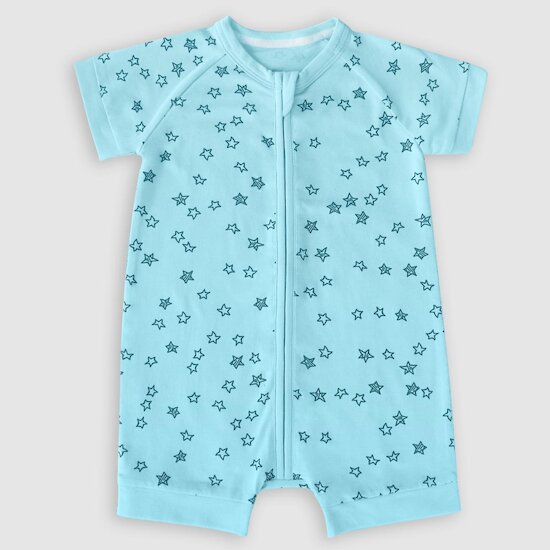 Barboteuse bébé zippée coton stretch Pluie d'étoiles  de DIM Baby