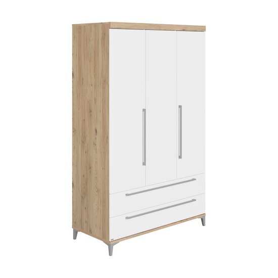 Remo Armoire 3 portes 2 tiroirs Blanc  de Paidi