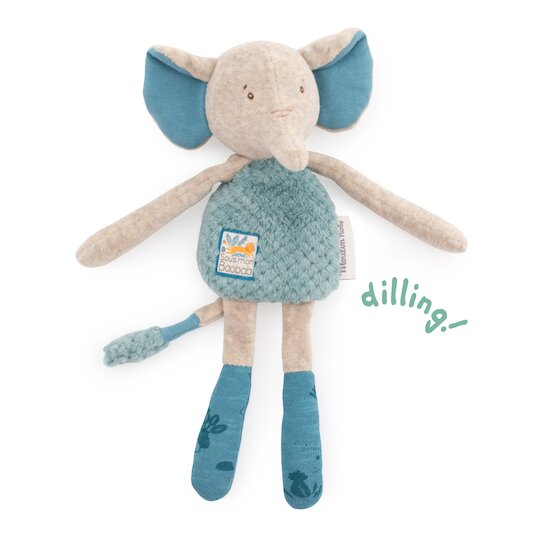 Sous mon Baobab Doudou-hochet Eléphant  de Moulin Roty