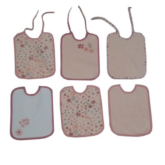 Liberty 7 bavoirs naissance 25x20 cm lacets
