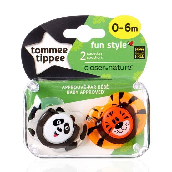 Sucettes Fun 0-6 mois x2 Aléatoire  de Tommee Tippee