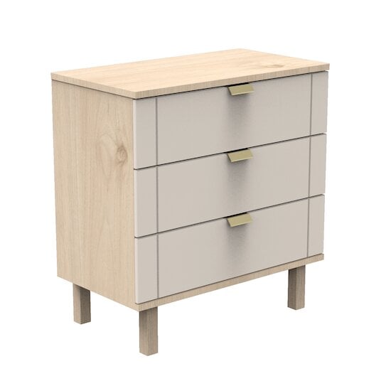 Solène Commode 3 tiroirs Beige cendré  de Sauthon Baby's Sweet Home