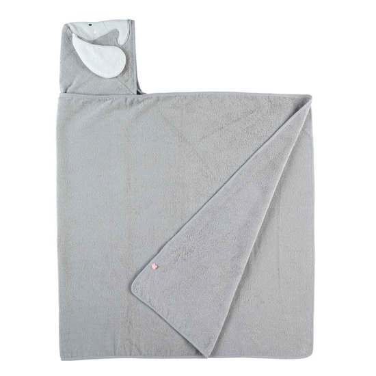 Anna & Milo Cape de bain Éponge 70 x 140 cm Gris  de Noukies