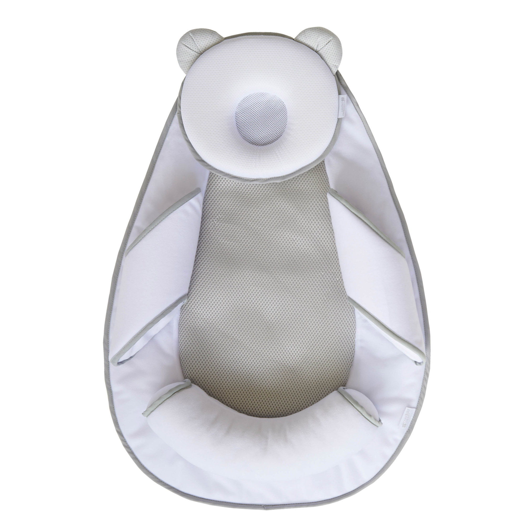 Cale bébé Panda Pad Premium - Gris chiné/Pois