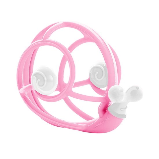 Hochet de dentition escargot 3D Rose  de Babytolove