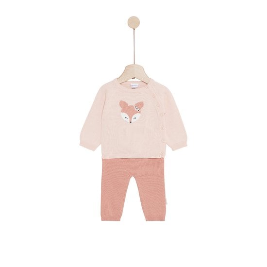 Petit Cocon Mignon Ensemble en tricot Rose  de P'tit bisou