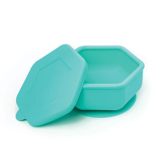 Bol ventouse silicone & Couvercle Mint  de Tiny Twinkle