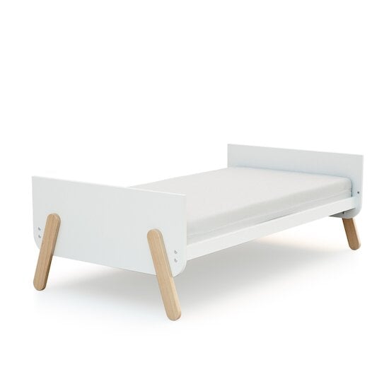 Pirate Lit bébé Évolutif Blanc et Hêtre 70 x 140 cm de AT4 Pirate Lit bébé Évolutif Blanc et Hêtre 70 x 140 cm de AT4