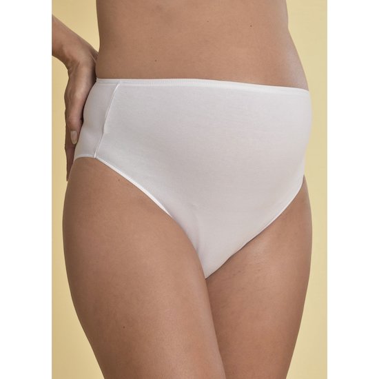 Culotte de maternité maxi coton blanc Blanc  de Balloon Paris