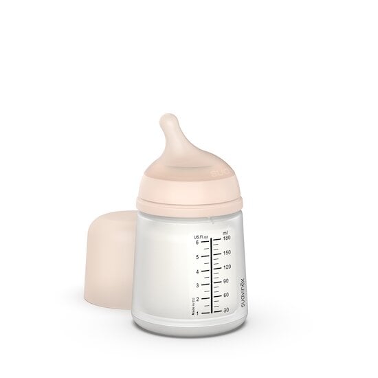 Biberon anti-colique zéro zéro avec tétine en silicone  180 ml de Suavinex Biberon anti-colique zéro zéro avec tétine en silicone  180 ml de Suavinex