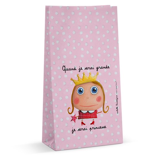 6 sachets pour bonbon Princesse  de Label Tour