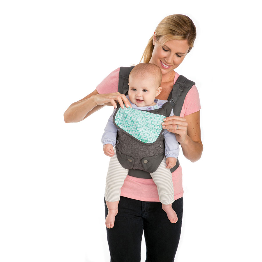 Porte-bébé Flip Ergo 4 en 1 Gris de Infantino, Porte-bébé ventral : Aubert