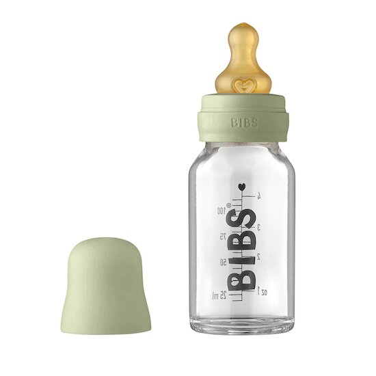 Biberon Baby Glass Vert sauge 110 ml de BIBS