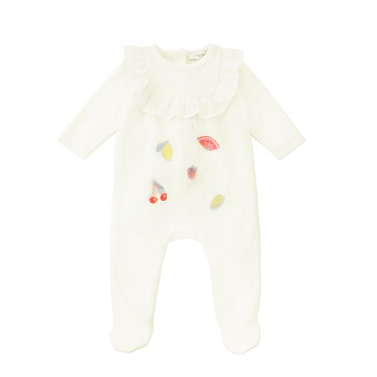 Pyjama Petit Pamplemousse Ecru Drapeau 6 mois de Marèse