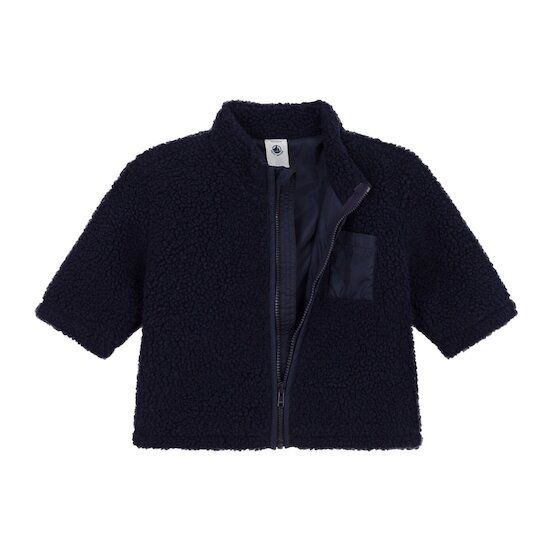 Veste en sherpa Bleu Smoking 36 mois de Petit Bateau