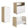 Trio Chambre Arthur : Lit bébé + Commode + Armoire