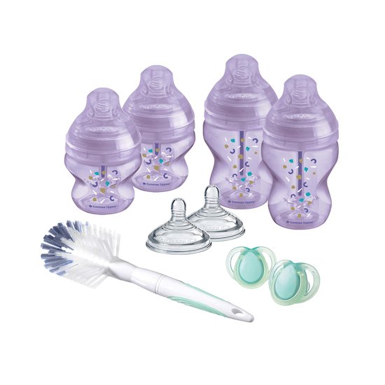 Coffrets de 5 biberons pp natural, 1 sucette ultra-douce 0-6 mois et 1  goupillon (2 biberons 125 ml+2 biberons 260 ml +1 biberon 330 ml) scd838/12  de Avent-philips sur allobébé