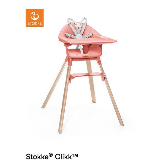 Stokke® Clikk™ chaise haute Corail ensoleillé  de Stokke®