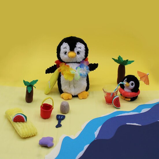 Ptipotos Peluche pingouin Iglou et son bébé Noir 25 cm de Les Déglingos Ptipotos Peluche pingouin Iglou et son bébé Noir 25 cm de Les Déglingos