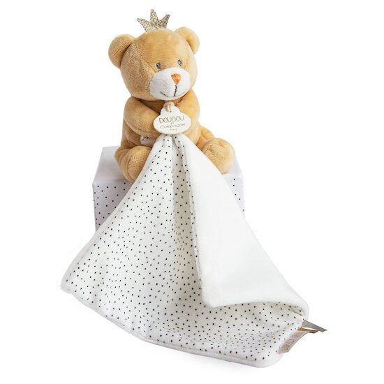 Perlidoudou ours roi doudou mouchoir    de Doudou et Compagnie