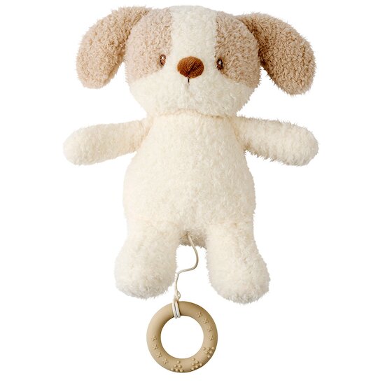 Teddy Peluche bébé chien musical Blanc 25 cm de Nattou Teddy Peluche bébé chien musical Blanc 25 cm de Nattou