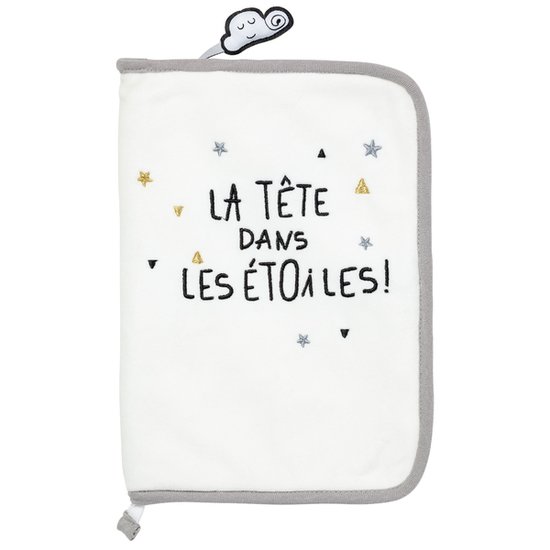 Etoiles Filantes Protège Carnet de Santé Blanc  de Little Band