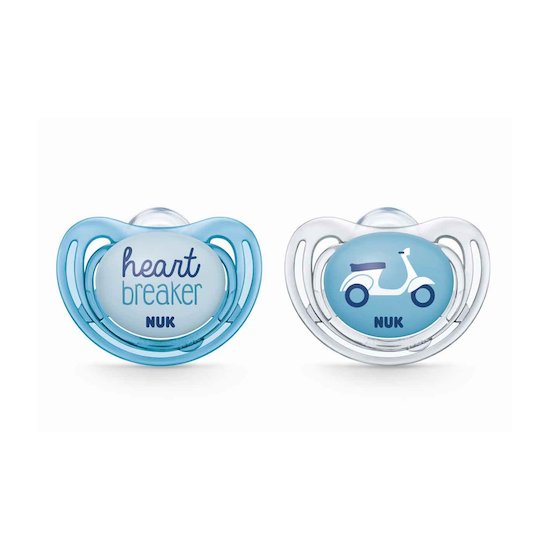 Lot de 2 sucettes Freestyle Bleu T3 de Nuk