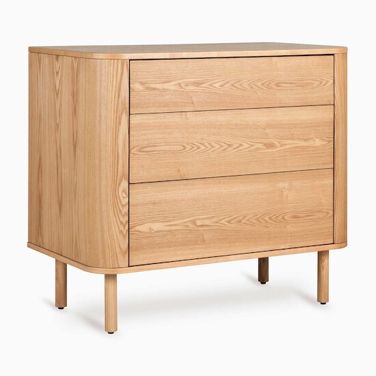 Yume Commode 3 Tiroirs Natural Ash Wood  de Quax
