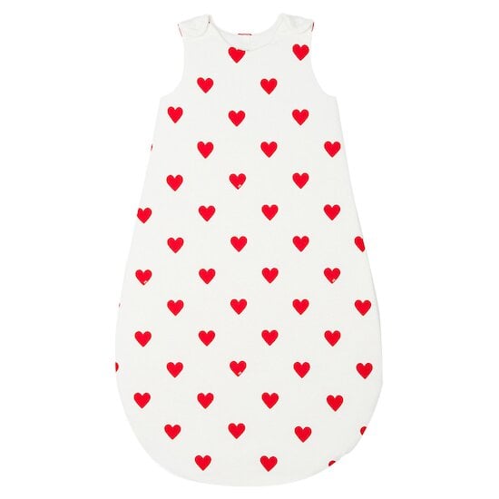 Gigoteuse cœur rouge en coton Blanc/Rouge  de Petit Bateau