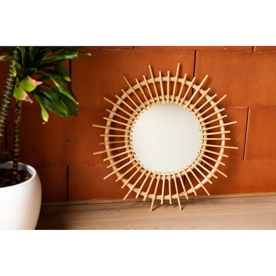 Miroir en rotin Fondi 60cm Beige  de Childhome