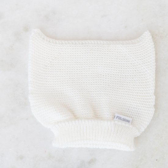 Bonnet Collection P'tit Bisou Trousseau Tricot 2019 Ecru  de P'tit bisou